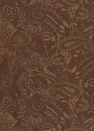 March Chestnut Paisley Design Brown Upholstery Fabric