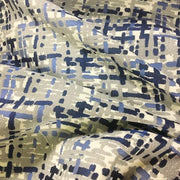 Robert Allen Abstract Plaid Cobalt Modern Design Blue Upholstery Fabric