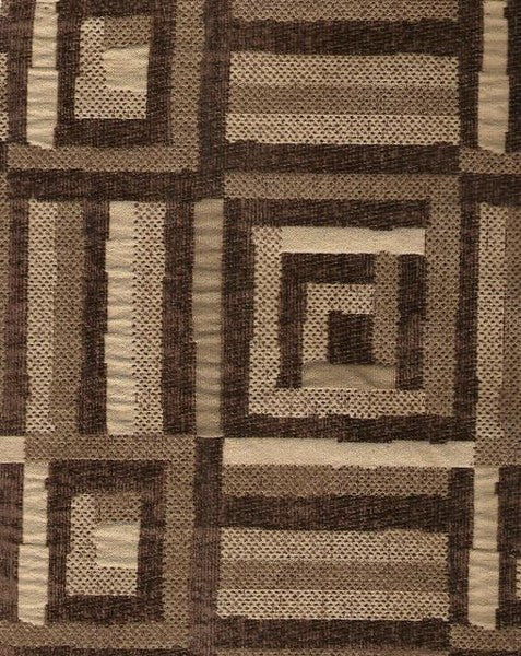 Upholstery Fabric Geometric Chenille Design Adela Espresso Toto Fabrics