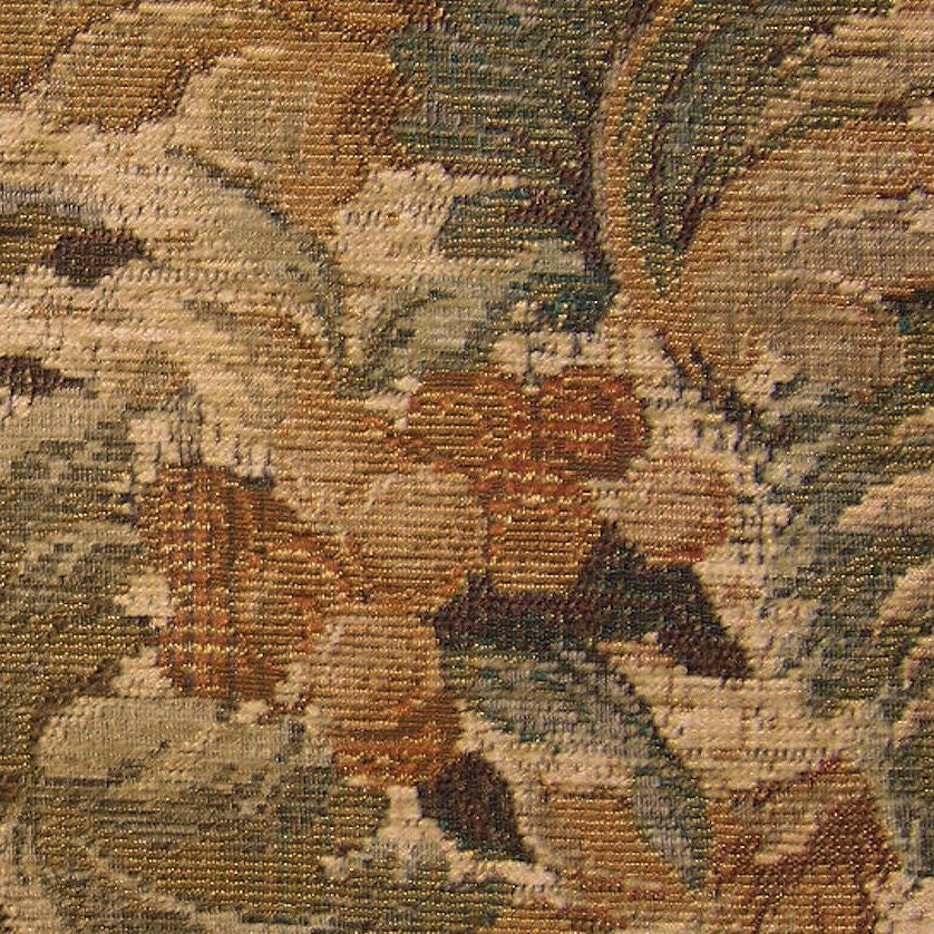 Upholstery Fabric Warm Botanical Tapestry Weave Amber And Pine Autumn Toto Fabrics