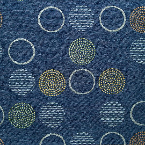 Momentum Amuse Admiral Circles Blue Upholstery Fabric
