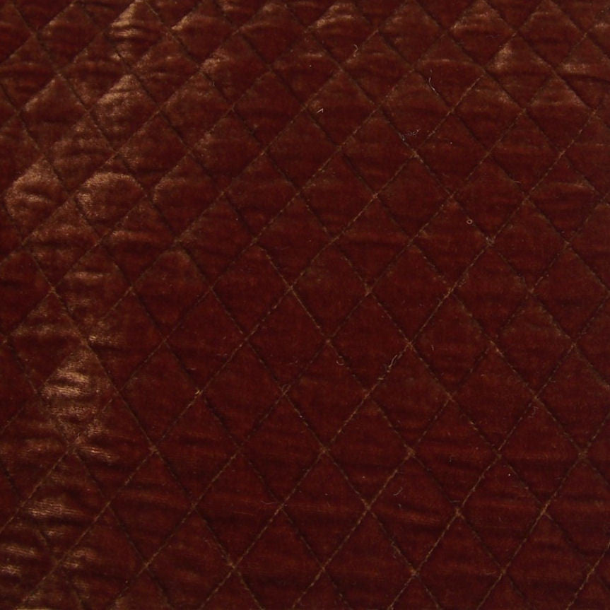 April Wine Thick Velvet Quilted Diamond Decor Fabric (Sold As Is)
