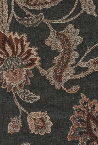 Upholstery Fabric Paisley Flower Artanis Onyx Toto Fabrics