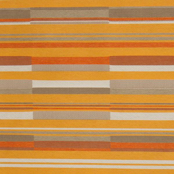CF Stinson Bass Line Mellow Staggered Stripes Orange Upholstery Fabric