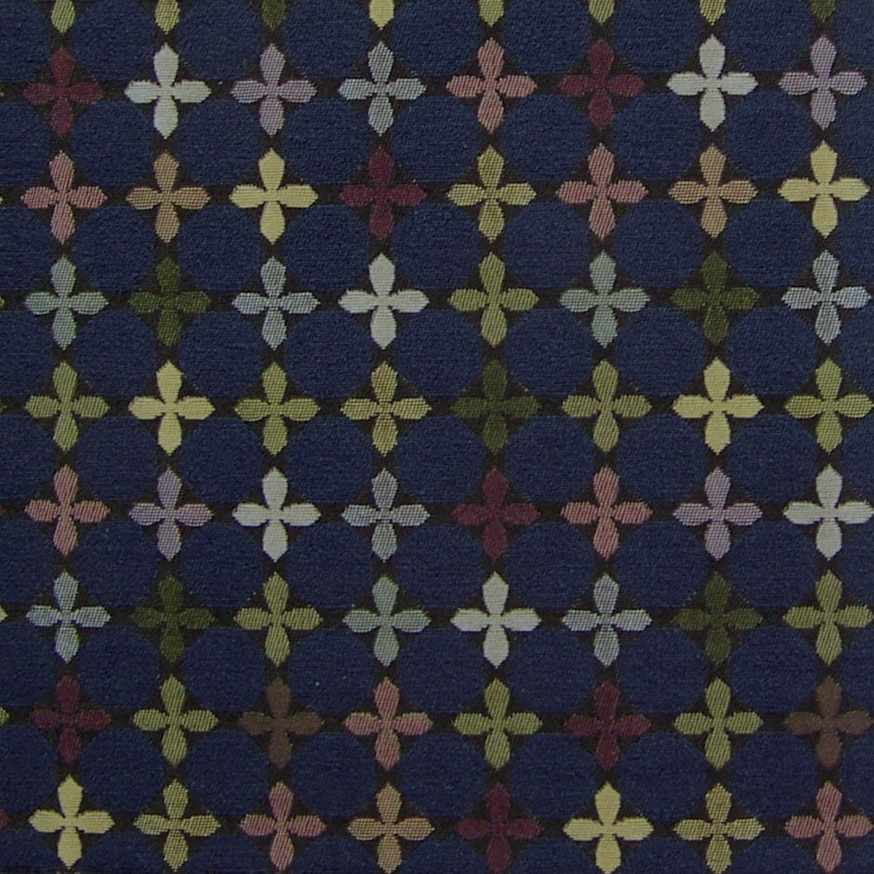 Remnant of Battista Nightshade Navy Blue Upholstery Fabric
