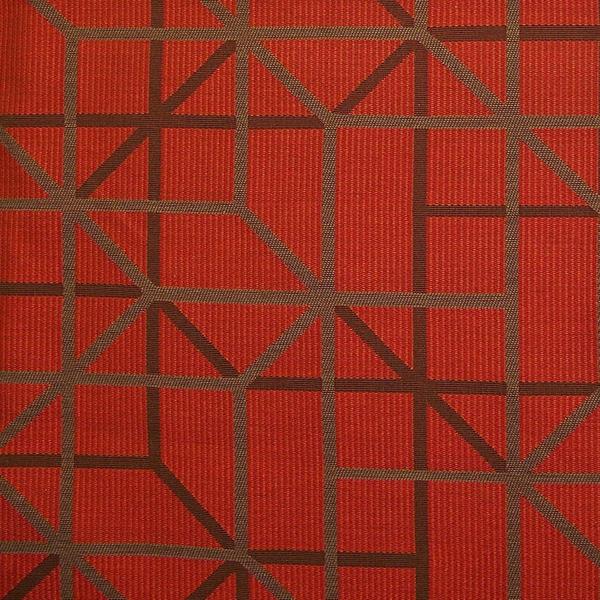 Maharam Beam Simmer Bold Geometric Red Upholstery Fabric