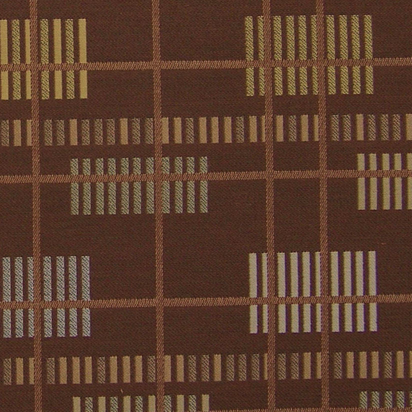 Upholstery Fabric Geometric Crypton Beat Box Mocha Toto Fabrics