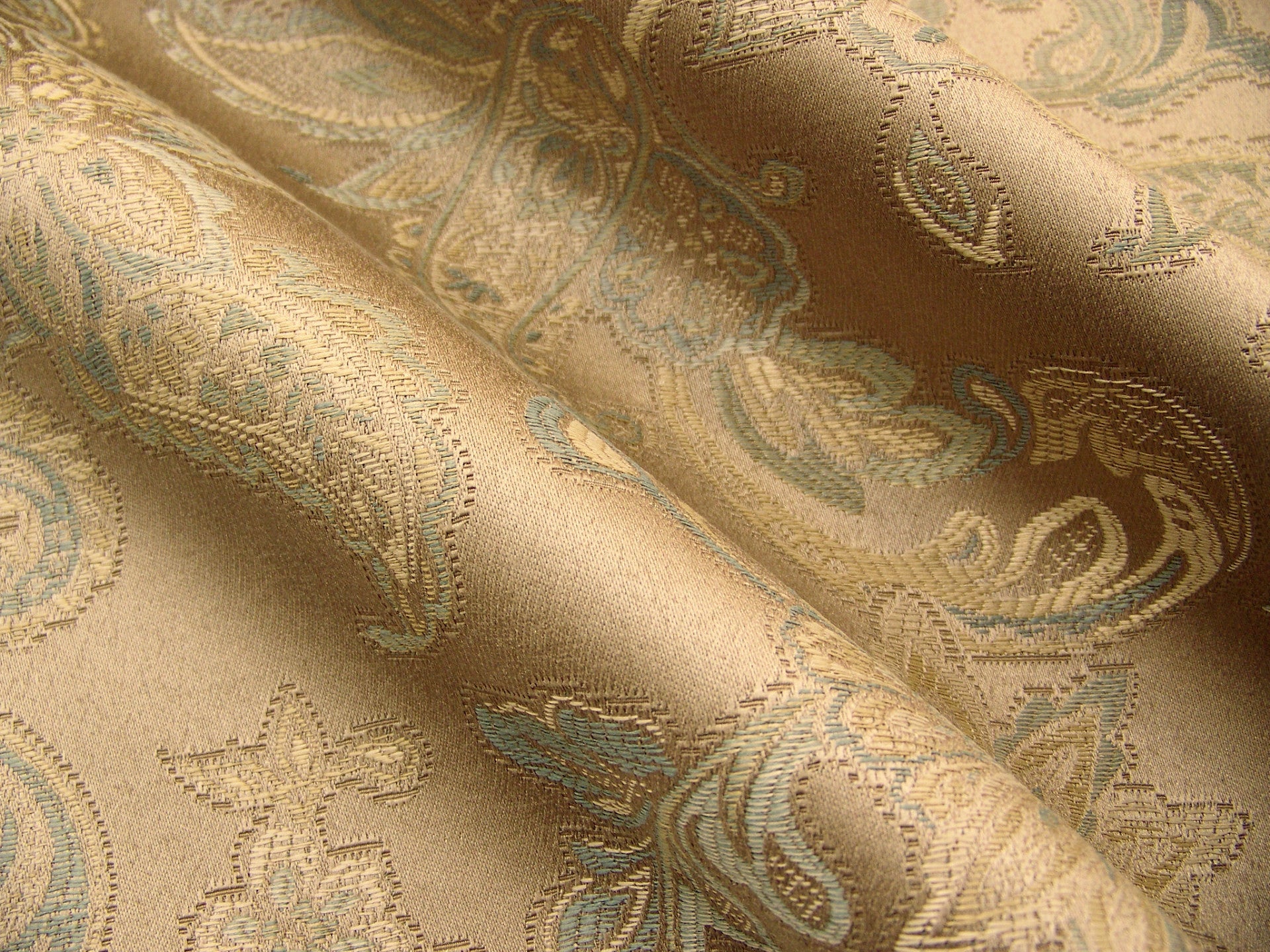 Becca Vidal Neutral Paisley Upholstery Fabric