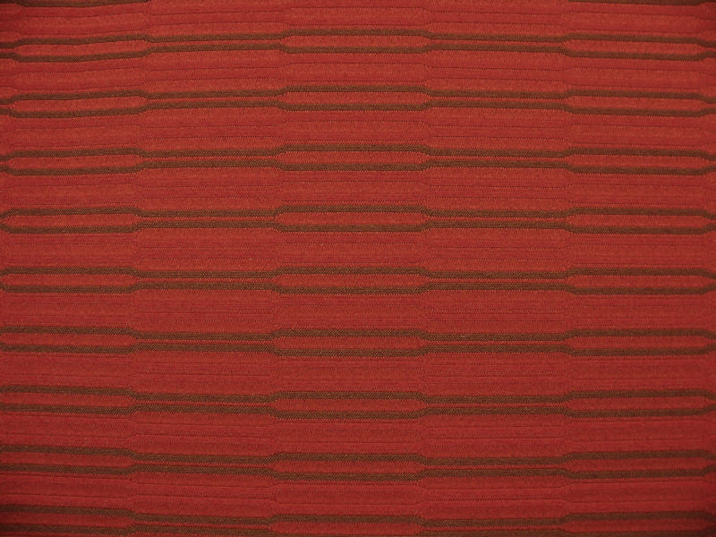 Remnant of Beveled Line Cardinal Foam Back Red Upholstery Fabric