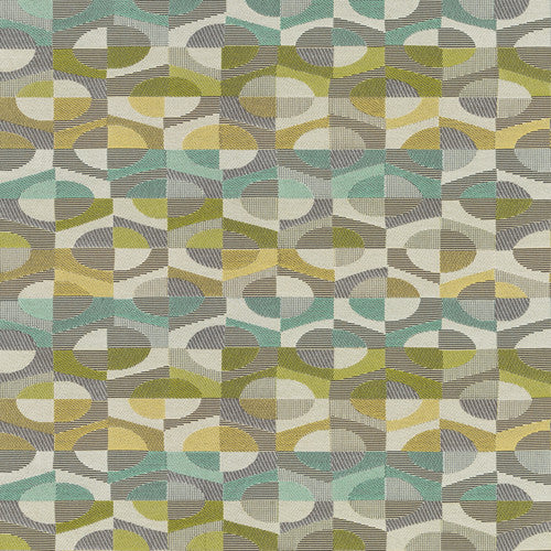 Knoll Bistro Chamomile Colorful Geometric Upholstery Fabric