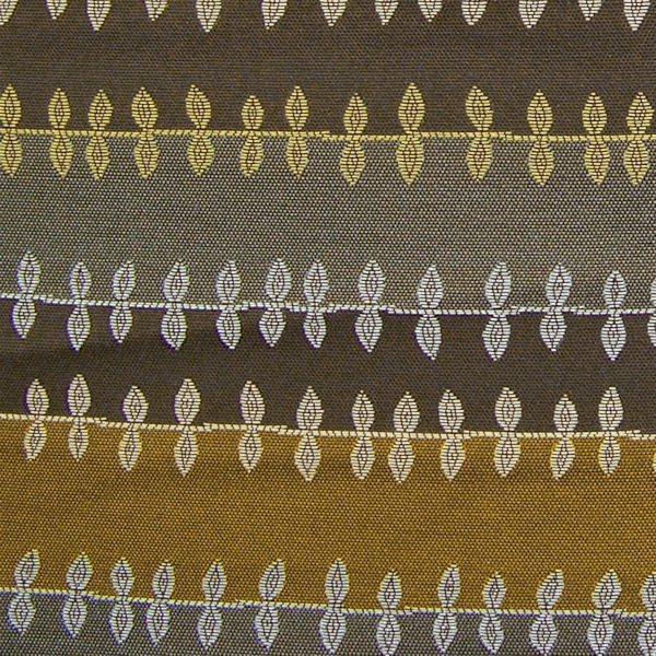 Bittersweet Marsh Crypton Foliage Stripe Brown Upholstery Fabric