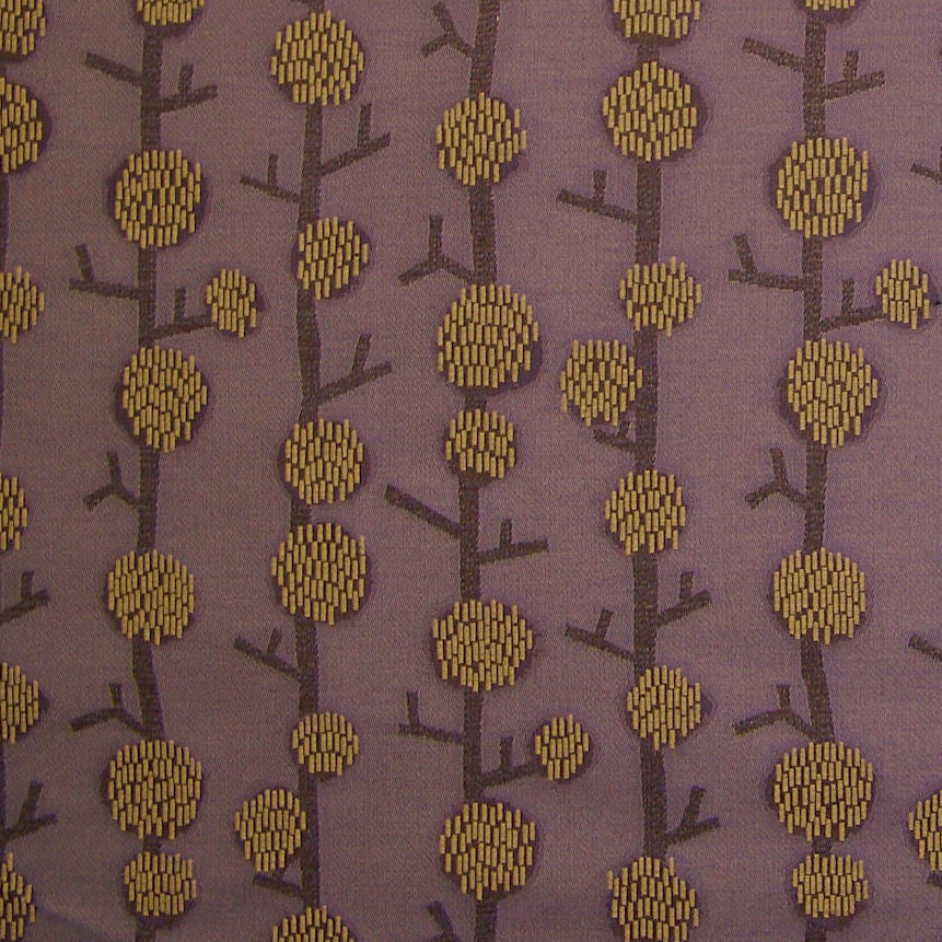 Fabric Remnant of Blossom Eggplant