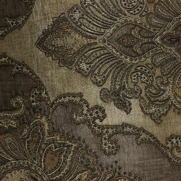 Bradshaw Stone Victorian Tapestry Style Brown Upholstery Fabric Swavelle Mill Creek