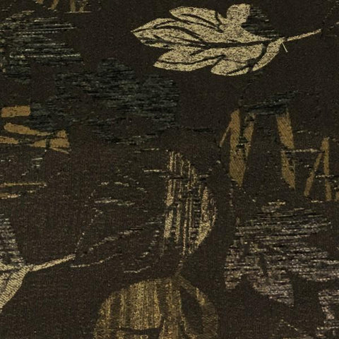 Upholstery Fabric Leaves Burren Charcoal Toto Fabrics