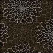 Pallas Busy Bee Carbon Copy Modern Floral Design Brown Upholstery Fabric