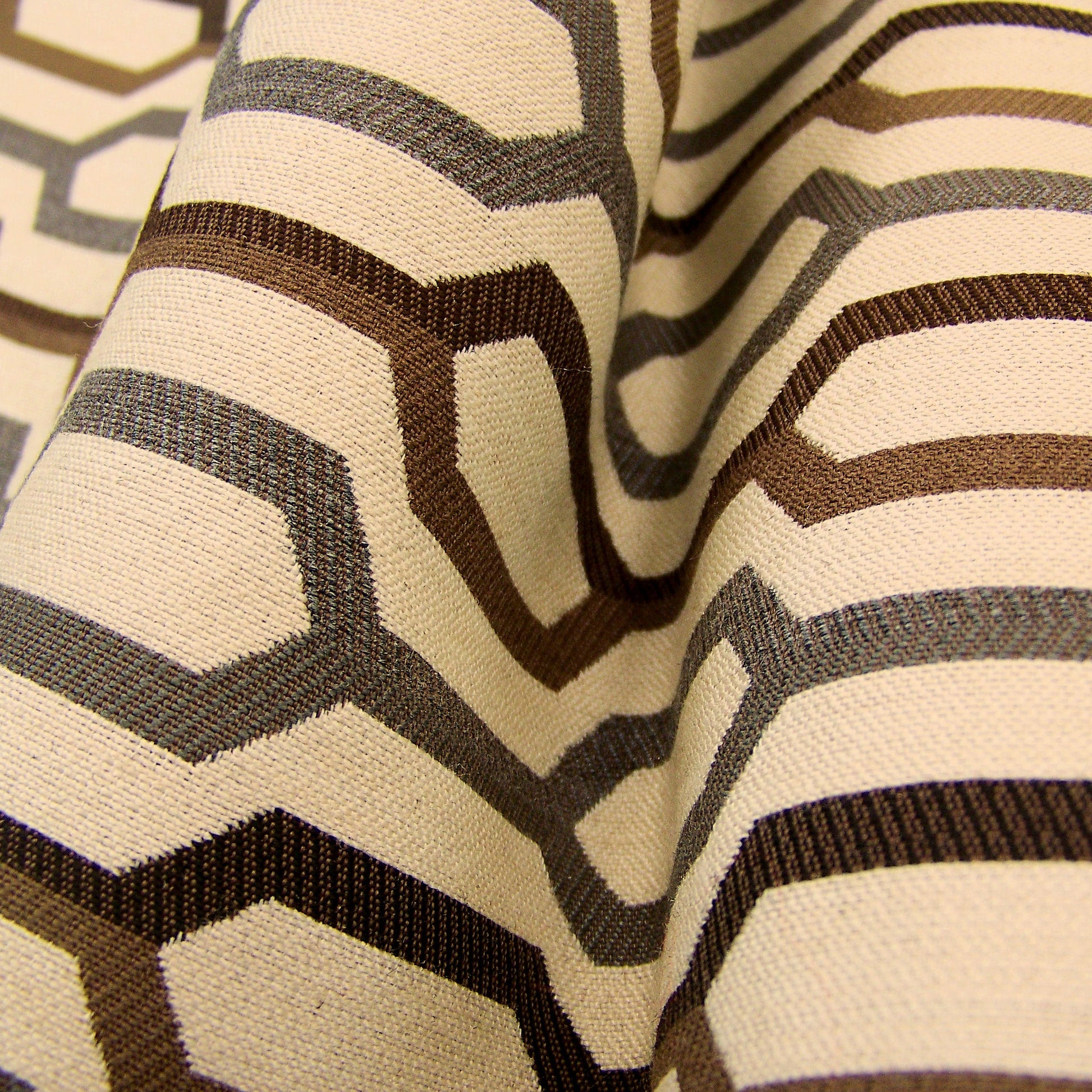 Sunbrella Camden Color 3 Neutral Toned Ogee Design Tan Upholstery Fabric
