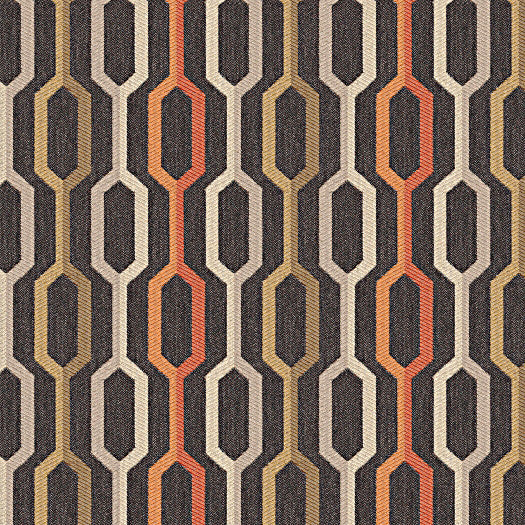 Carnegie Fabrics Sunbrella Camden Color 5 Colorful Ogee Gray Upholstery Fabric