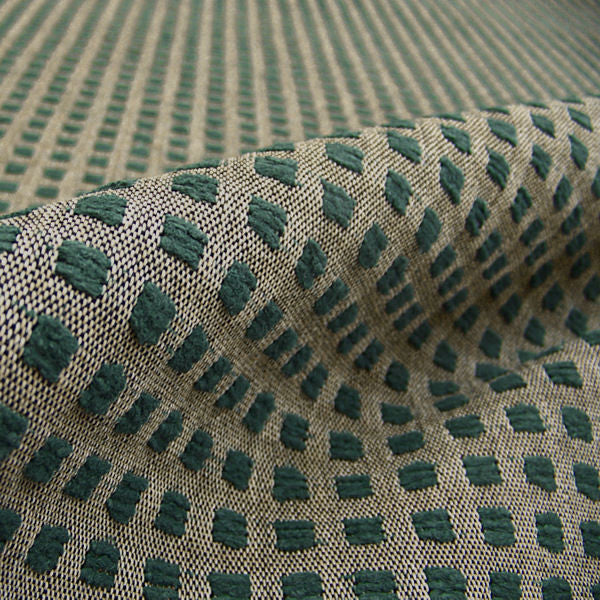 Upholstery Fabric Boucle Mini Check Check Effect Evergreen Toto Fabrics