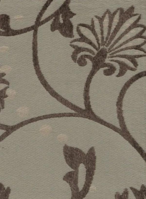 Upholstery Fabric Brown Floral Chelsea  Sea Foam Toto Fabrics