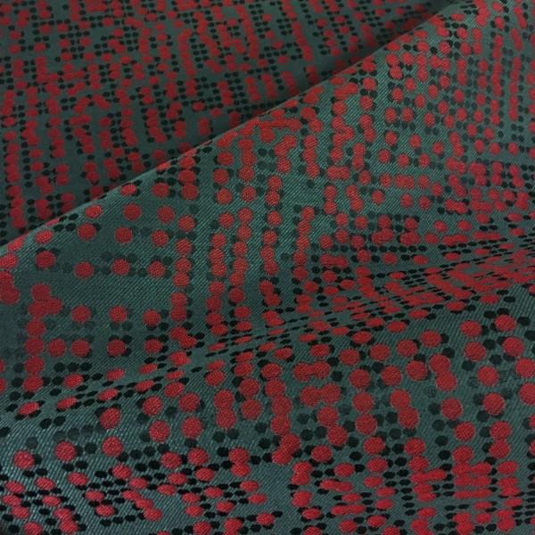 Mayer Circuit Cardinal Geometric Red Upholstery Fabric
