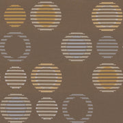 Arc-Com Upholstery Fabric Crypton Sliced Circles Cirque Coca Toto Fabrics