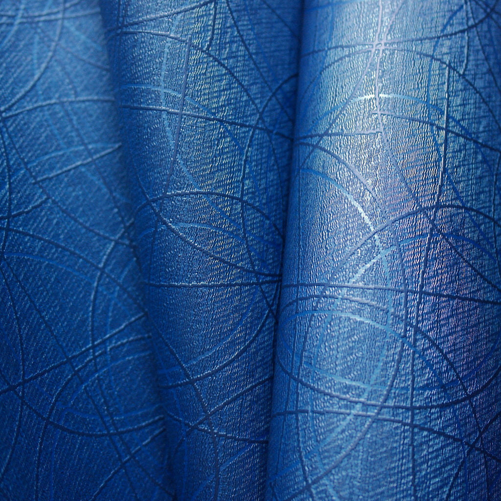 Remnant of CF Stinson Cirque Skipper Blue Upholstery Vinyl