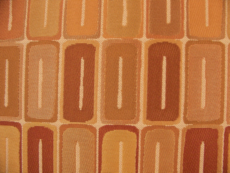 Remnant of Clay Wall Copper Foam Back Orange Upholstery Fabric