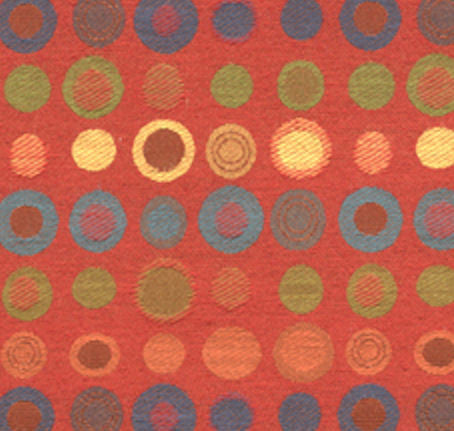 Clique Crimson Colorful Dots Red Upholstery Fabric
