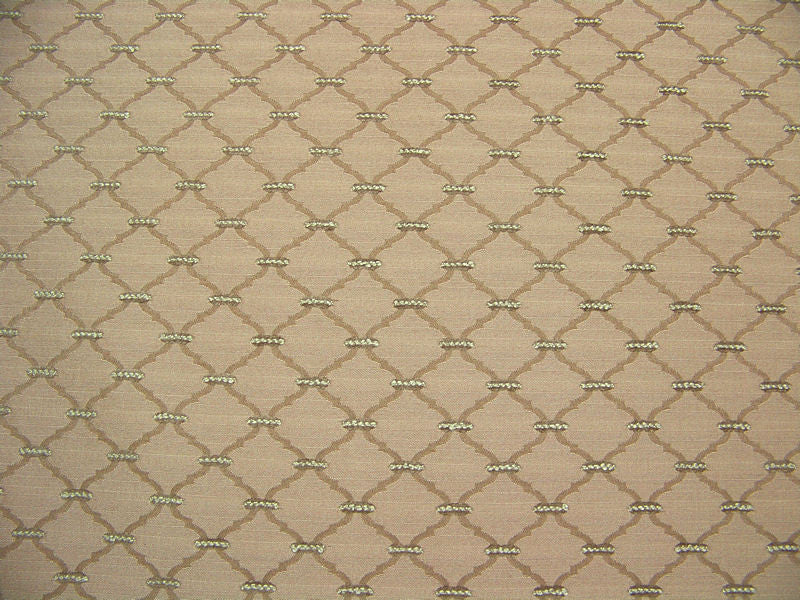 Commerce Tranquil Tissue Pick Lattice Tan Upholstery Fabric