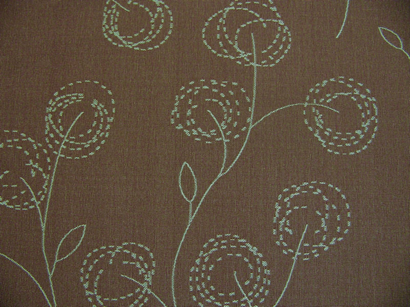 Remnant of Cottonwood Chocolate Mint Crypton Upholstery Fabric