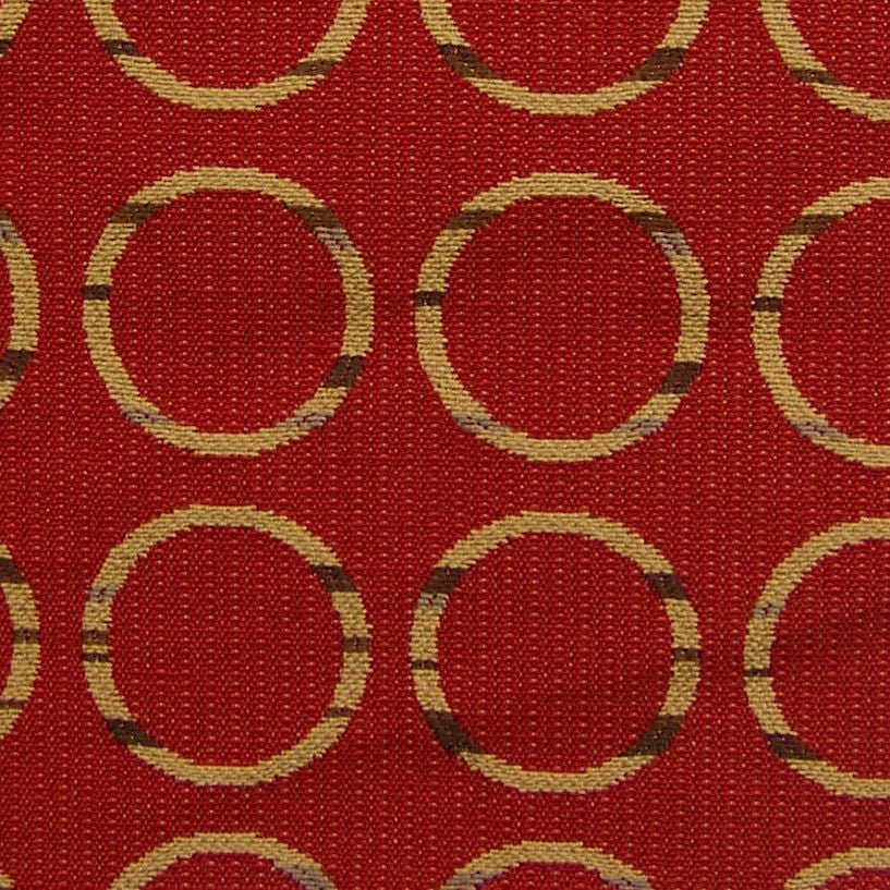 Upholstery Fabric Gold Circles Crew Hot Ticket Toto Fabrics