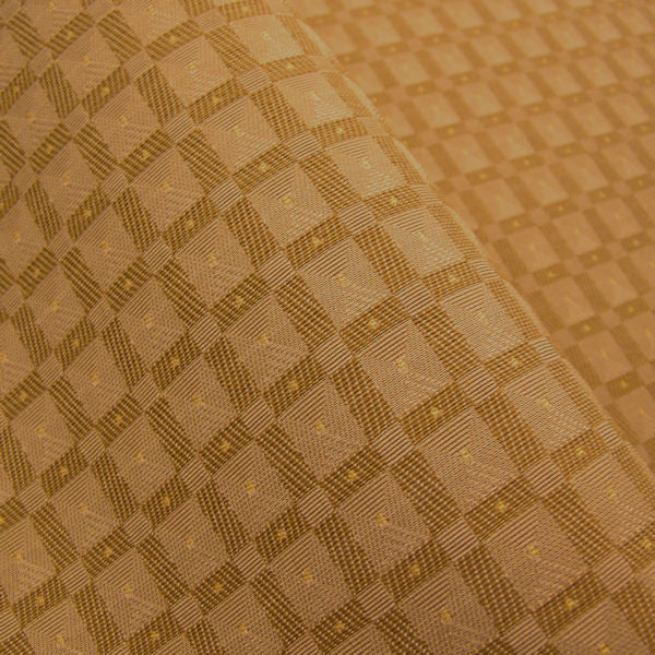 Upholstery Fabric Brown Square Lattice Crossbox Wheat Toto Fabrics