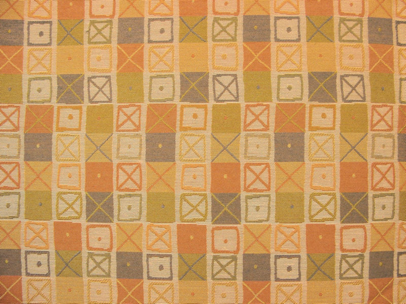 Remnant of Crosspatch Spring Foam Back Geometric Upholstery Fabric