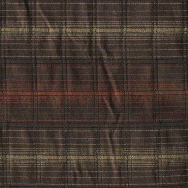 Crusader Chestnut Rectangle Grid Brown Upholstery Fabric