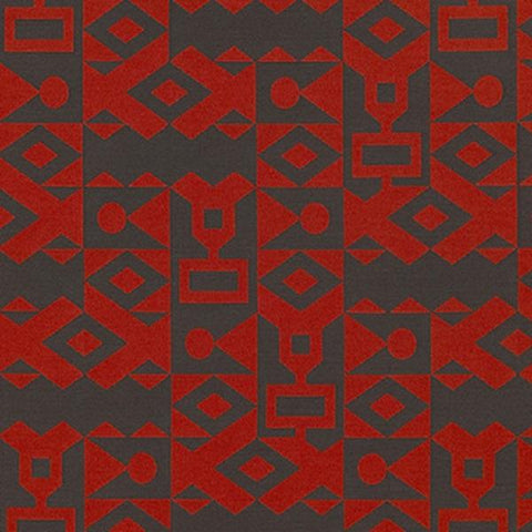 Momentum Textiles Upholstery Fabric Geometric Design Cryptic Crimson Toto Fabrics