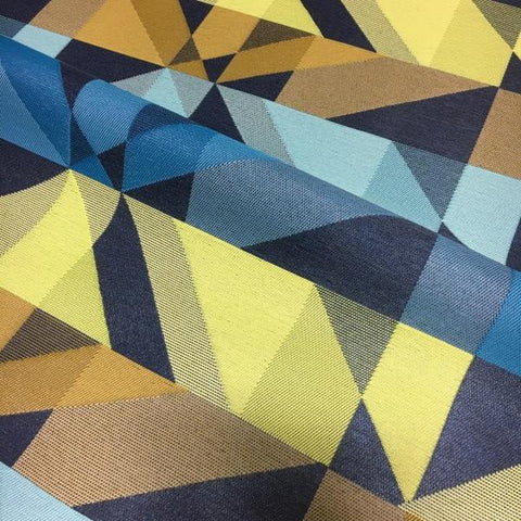 Arc-Com Crystal Navy Geometric Blue Upholstery Fabric