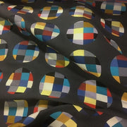 Momentum Cutout Finland Geometric Grey Upholstery Fabric
