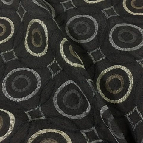 Swavelle Cycle Cafe Geometric Brown Upholstery Fabric