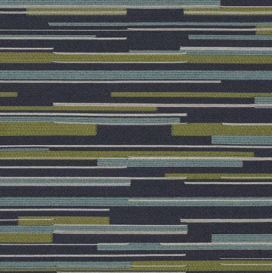 Designtex Upholstery Fabric Blue Geometric Stripe Dart Sapphire Toto Fabrics