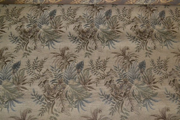 Dekel Baltic Neutral Botanical Design Tan Upholstery Fabric