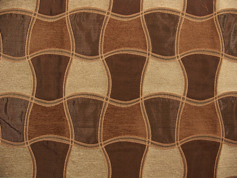 Remnant of Dicey Mocha Brown Upholstery Fabric