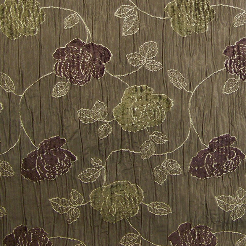 Upholstery Fabric Floral Chenille Matelasse  Dijon Taupe Toto Fabrics