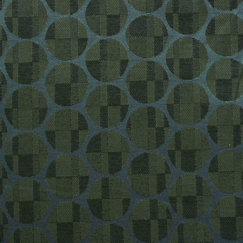 Maharam Disc Somber Circles And Squares Blue Upholstery Fabric