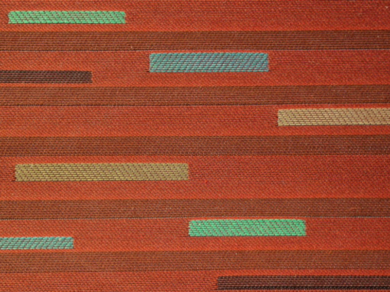 Remnant of Drive-In Lava Foam Back Red Orange Upholstery Fabric