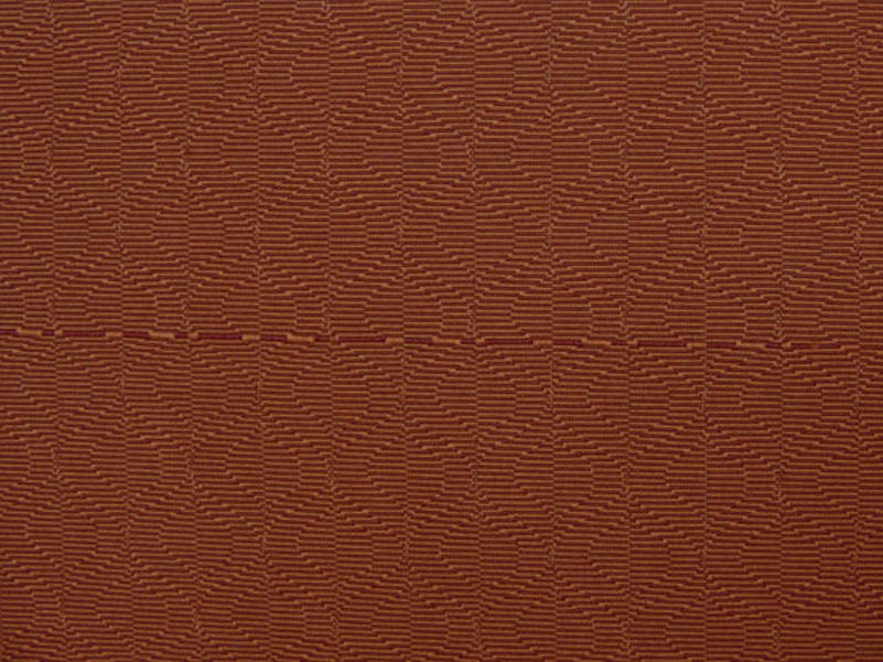 Droplet Rhubarb Striped Ogee Red Upholstery Fabric (Sold As-Is)