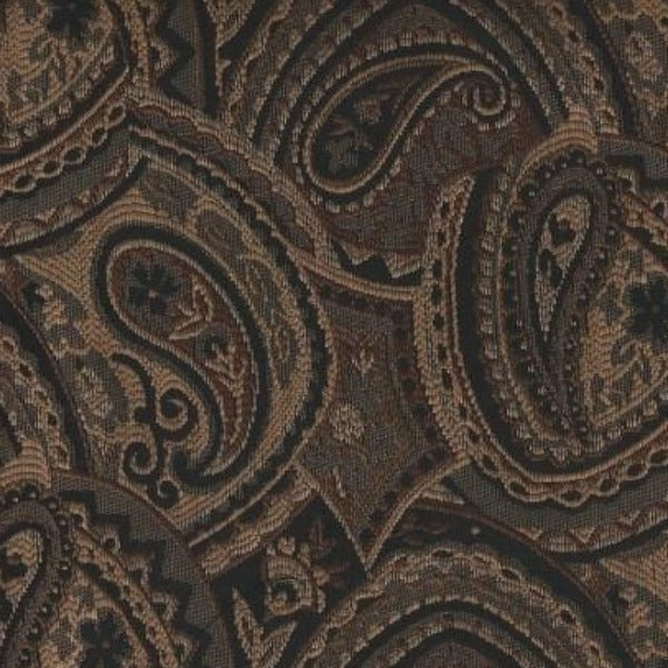 Upholstery Fabric Paisley Pattern Eastham Raven Toto Fabrics
