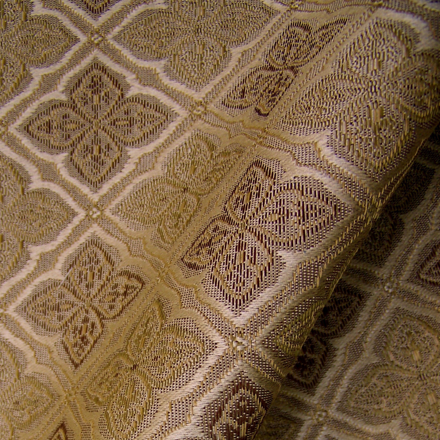 Upholstery Fabric Diamoned Damask Ellis Almond Toto Fabrics