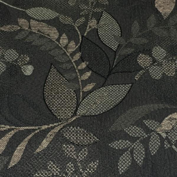 True Textiles Upholstery Fabric Botanical Enco Gunmetal Toto Fabrics