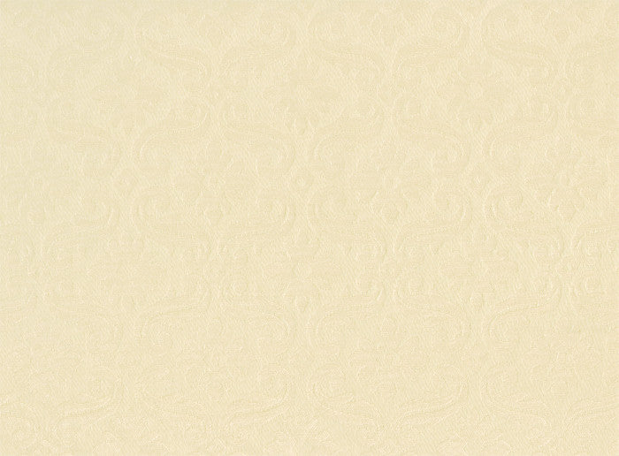 Exetor Vanilla Embossed Damask Ivory Upholstery Fabric (Sold As Is)