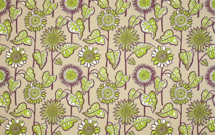 Farmer's Market Plum Bold Floral Print Upholstery Fabric